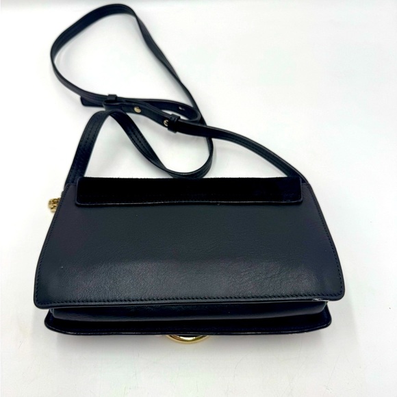 Auth Chloe Black Suede Leatherr Faye Small Crossbody Bag - Picture 10 of 15